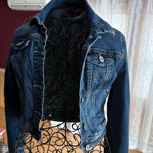 Arizona Jean Company Dark Indigo Denim Jacket-Crop
